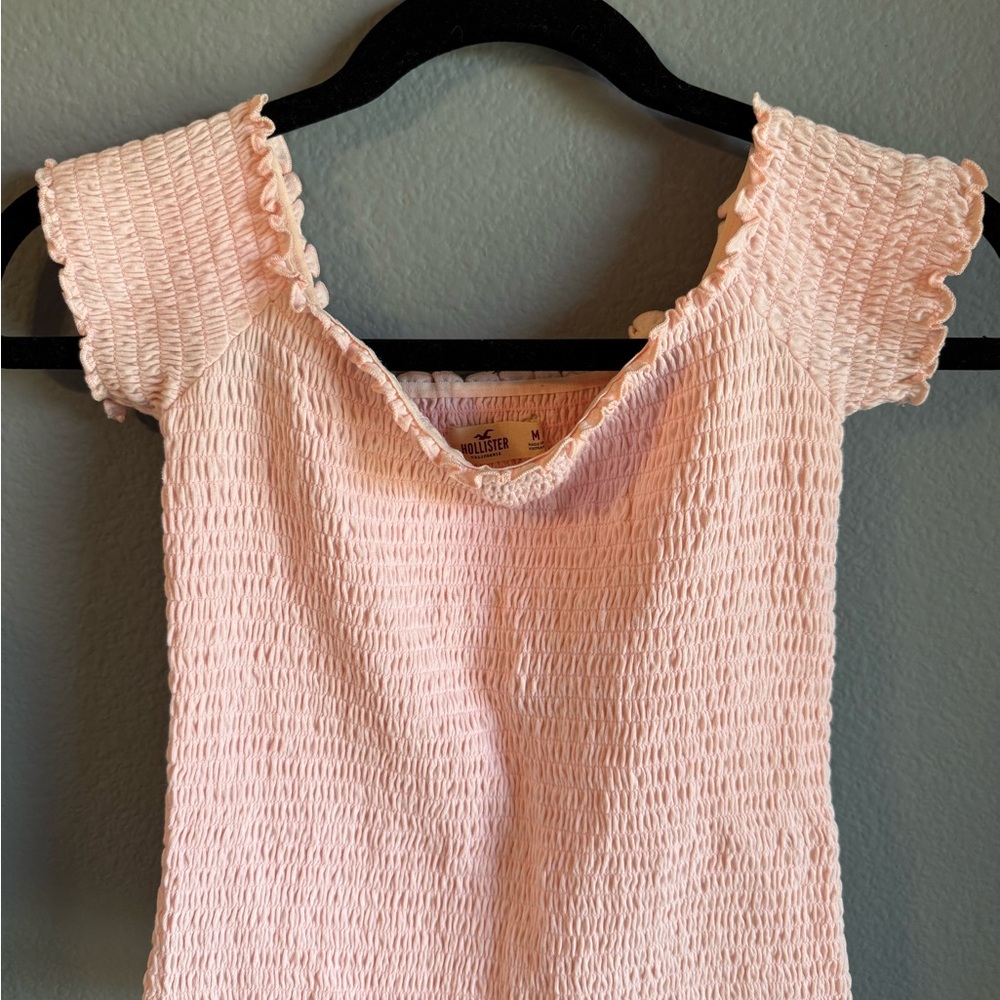 Hollister Baby Pink Off The Shoulder Top